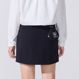 Folded A-line skirt (Black)