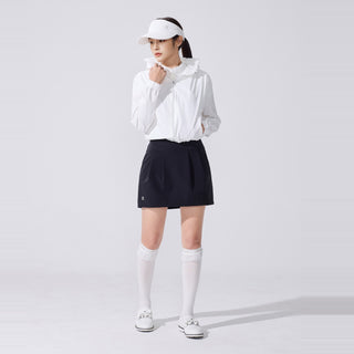 Folded A-line skirt (Black)