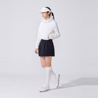 Folded A-line skirt (Black)