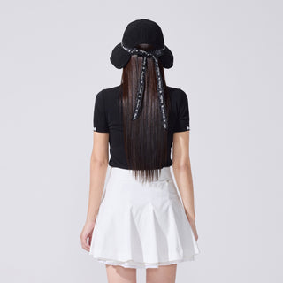 Petit Collar Logo Jacquard  T-Shirt (White)