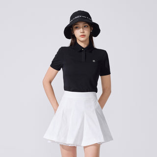 Lace Collar Puff Sleeve T-Shirt (Black)
