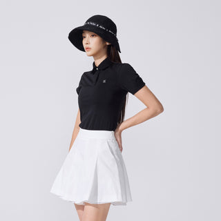 Lace Collar Puff Sleeve T-Shirt (Black)