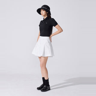 Logo Jacquard Pleated Skort (White)