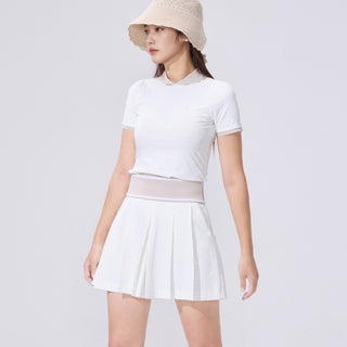 Lace Collar Puff Sleeve T-Shirt (Black)