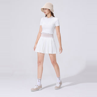 Lace Double Flare Skirt (White)