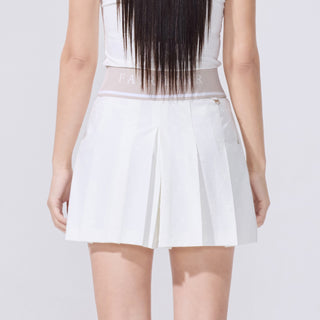 Lace Double Flare Skirt (White)