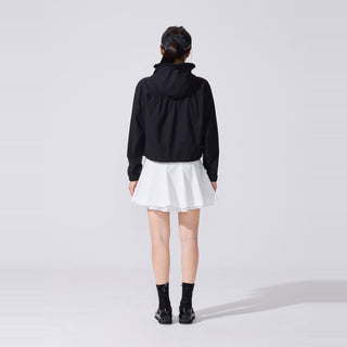 Tulle Frill Ankle Socks (Black)