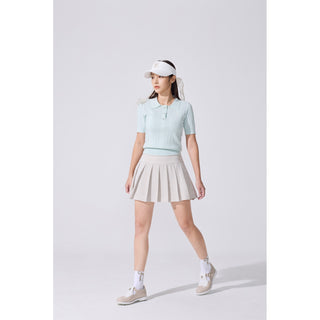 Quilted Buckle Loafers (Beige)