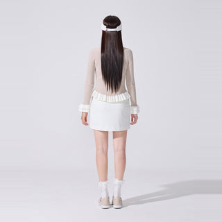 Ruffle Rib Cardigan (Beige)