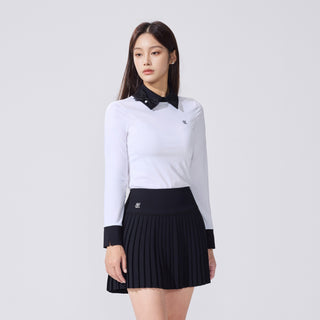 Ribbon Point Longsleeve T-shirt (White)