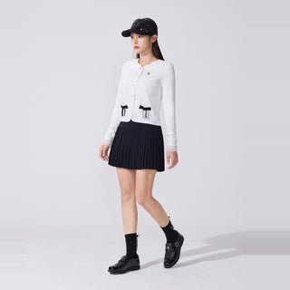 Crochet Collar Cardigan (White)