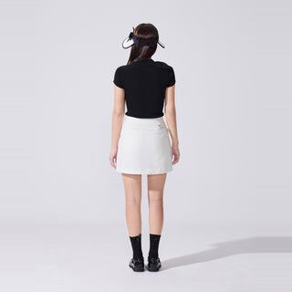 Tulle Frill Ankle Socks (Black)