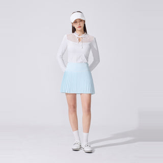 Tulle Frill Ankle Socks (White)