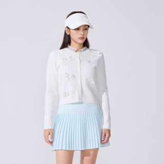 Shushu Ribbon Cardigan (White)