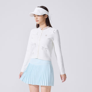 Shushu Ribbon Cardigan (White)