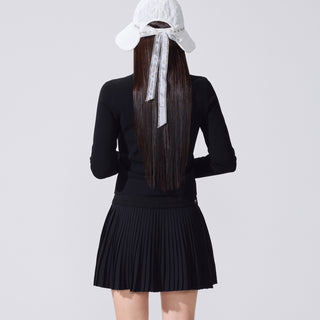 Lace Scallop Cardigan (Black)