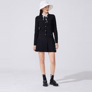 Lace Scallop Cardigan (Black)