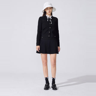 Lace Scallop Cardigan (Black)