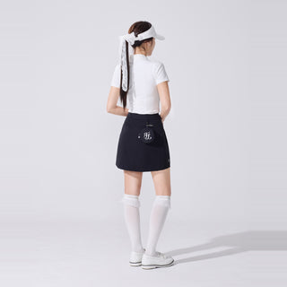 Folded A-line skirt (Black)