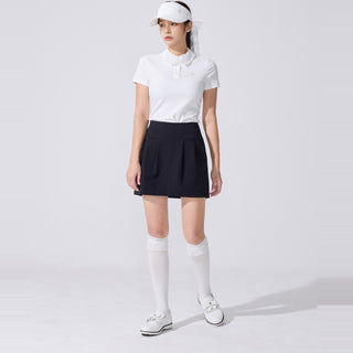 Eyelet Lace Collar T-shirt (White)