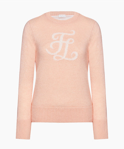 FAIRLIAR Windproof Intarsia Logo Knit (Pink Coral)