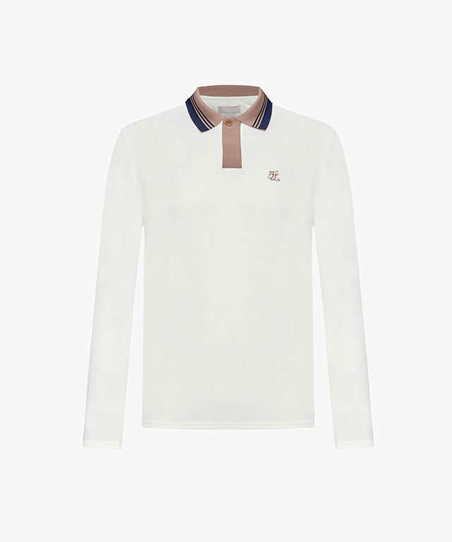FAIRLIAR Men's Knit Collar Long Sleeve T-shirt