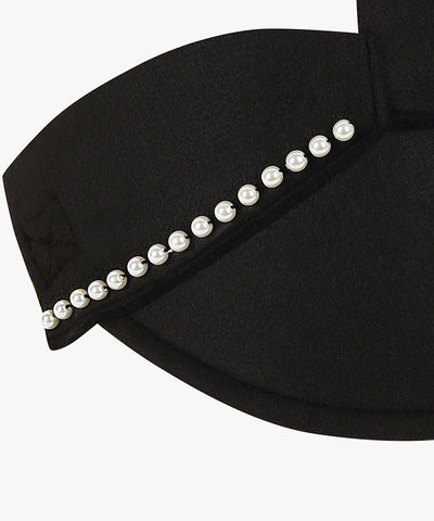 Wool Felt Pearl Hat (Black)