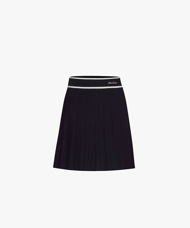 FAIRLIAR Pleated Knit Skirt (Black) – Fairliar USA