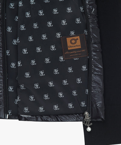 [Final Sale] FAIRLIAR Windproof Hybrid Flare Knit Outer (Black)