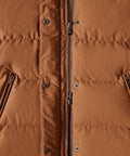 FAIRLIAR Long Down Hooded Vest (Brown)