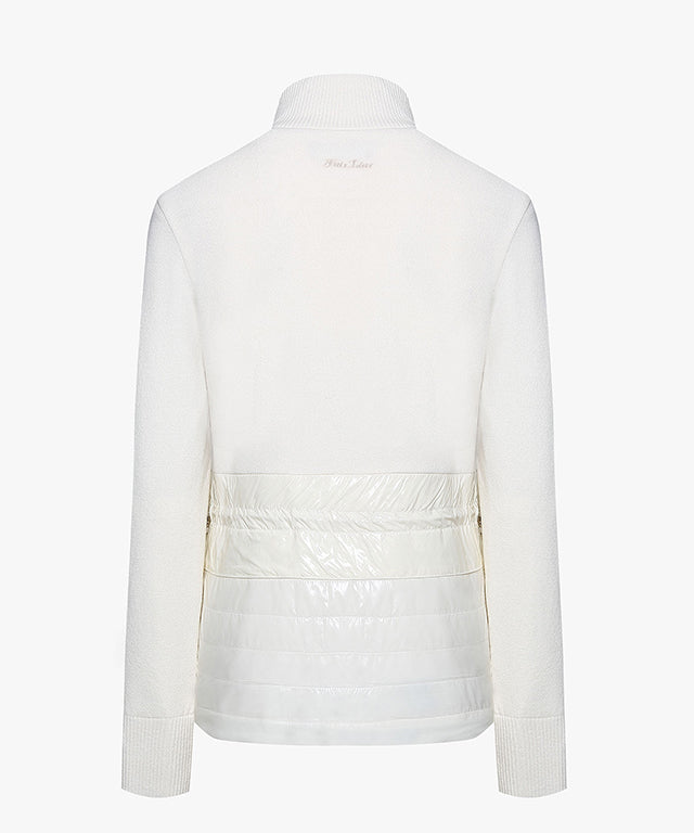 FAIRLIAR Windproof Hybrid Flare Knit Outer (Ivory)