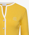 FAIRLIAR Open Collar Cardigan - Yellow