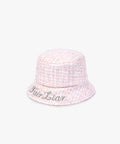 FAIRLIAR Coated Tweed Bucket Hat (Pink Coral)