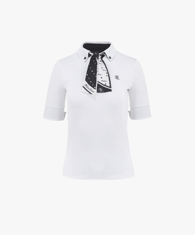 FAIRLIAR Dot Scarf Set T-shirt (White)