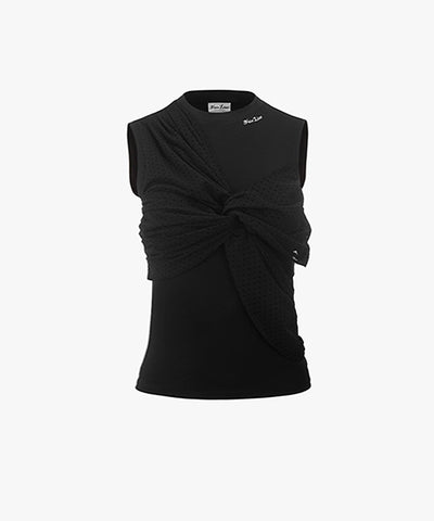 FAIRLIAR Dot Sleeveless T-shirt (Black)