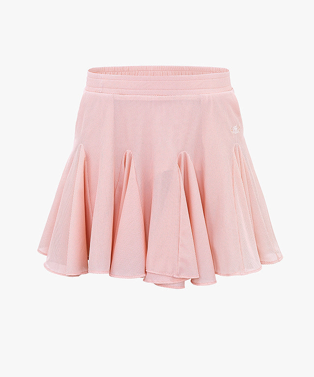 [FL Compy] Band Pleated Skirt (Pink Coral)