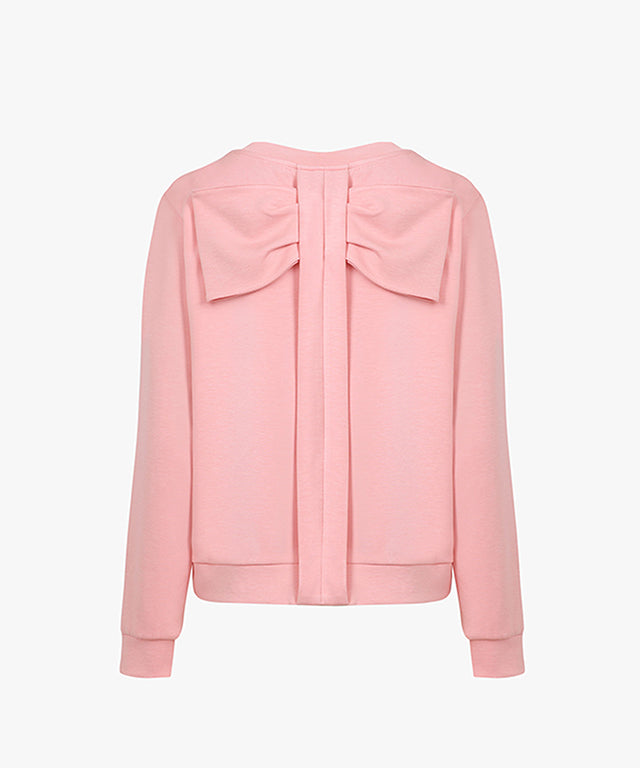 [FAIRLIAR Comfy] Ribbon Sweatshirt (Pink Coral)