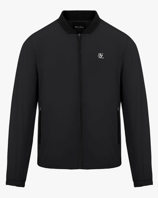 Men's ZipUp Windbreaker Golf Jacket (Black)