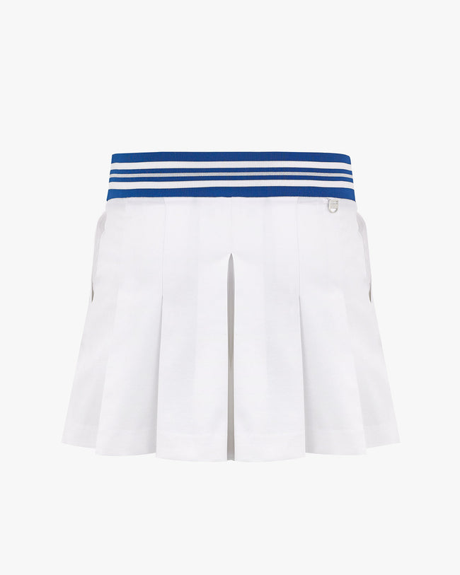 Wide Pleated Shorts - White