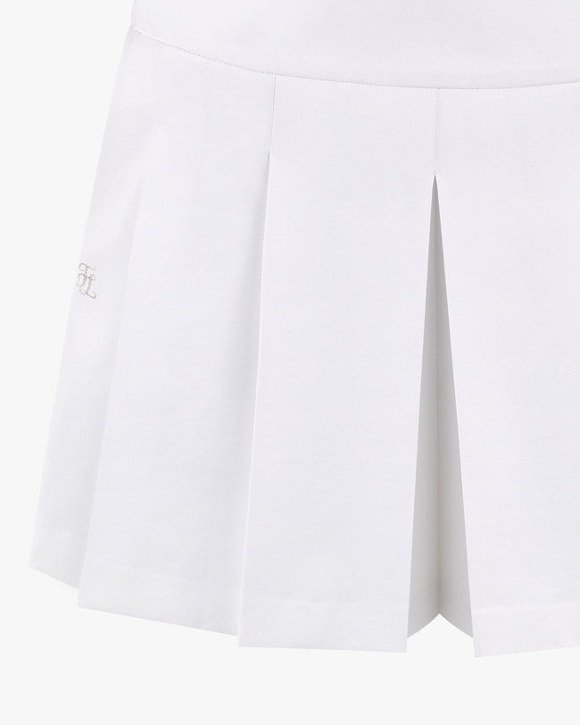 Wide Pleated Shorts - White