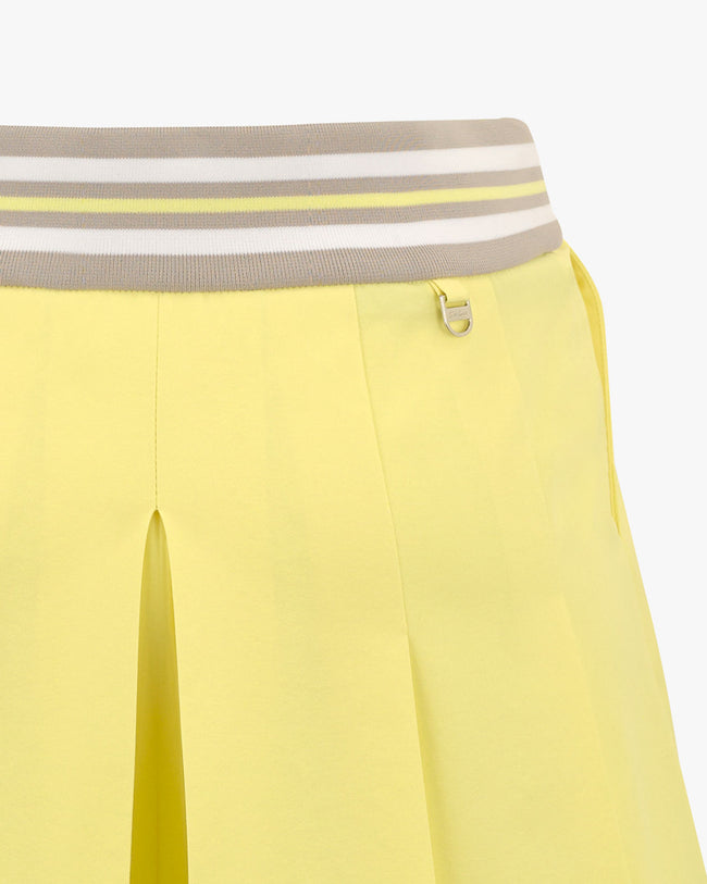 Wide Pleated Shorts - Yellow
