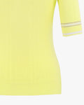 Liv Cropped Collar Knit Top - Yellow