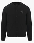Men's Round Neck Varsity Golf Jacket - Black
