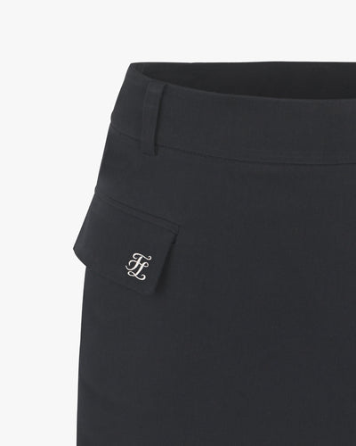 Side Slit Button Skirt