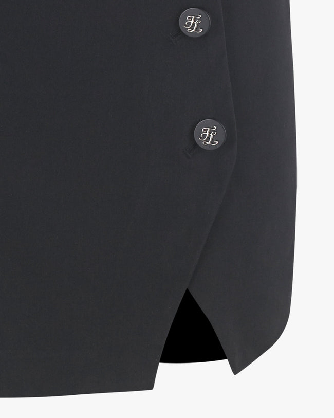 Side Slit Button Skirt
