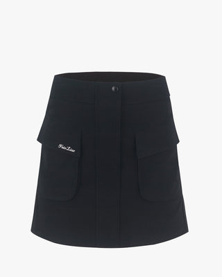 Cargo Flared High Waist Skirt