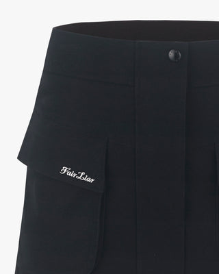 Cargo Flared High Waist Skirt