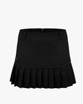 Point Line Half Pleated Skirt - Black