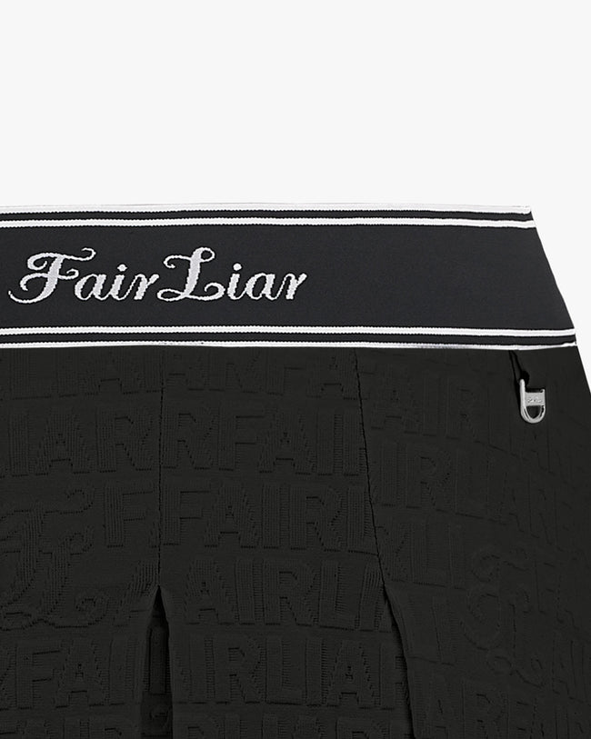 FL jacquard volume logo band skirt