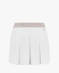 FL jacquard volume logo band skirt - White